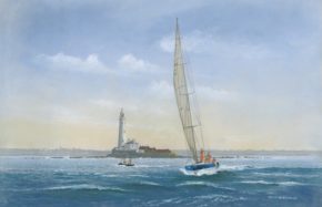 Sailing off St Mary's Lighthouse